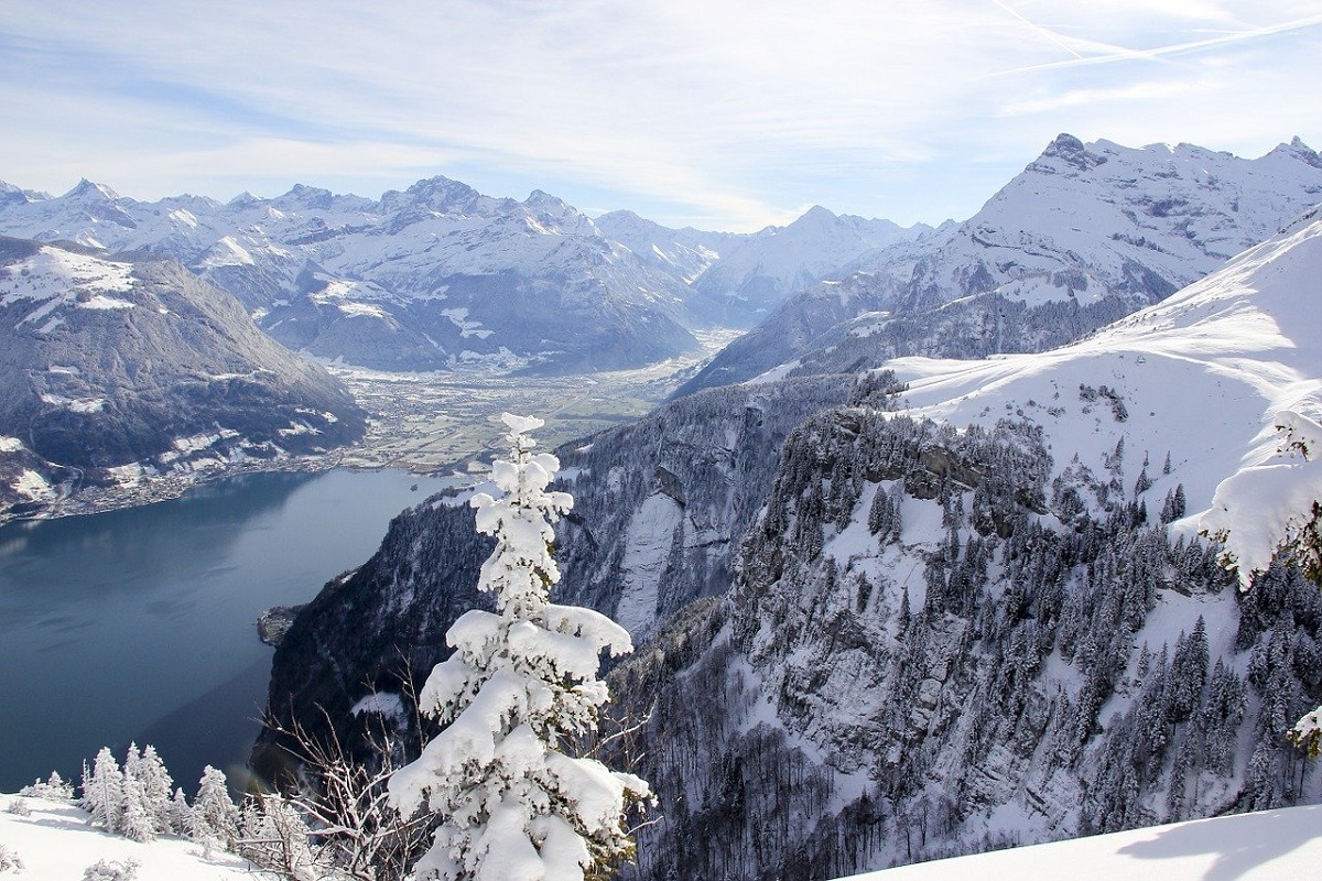 winter uitzicht seelisberg zwitserland