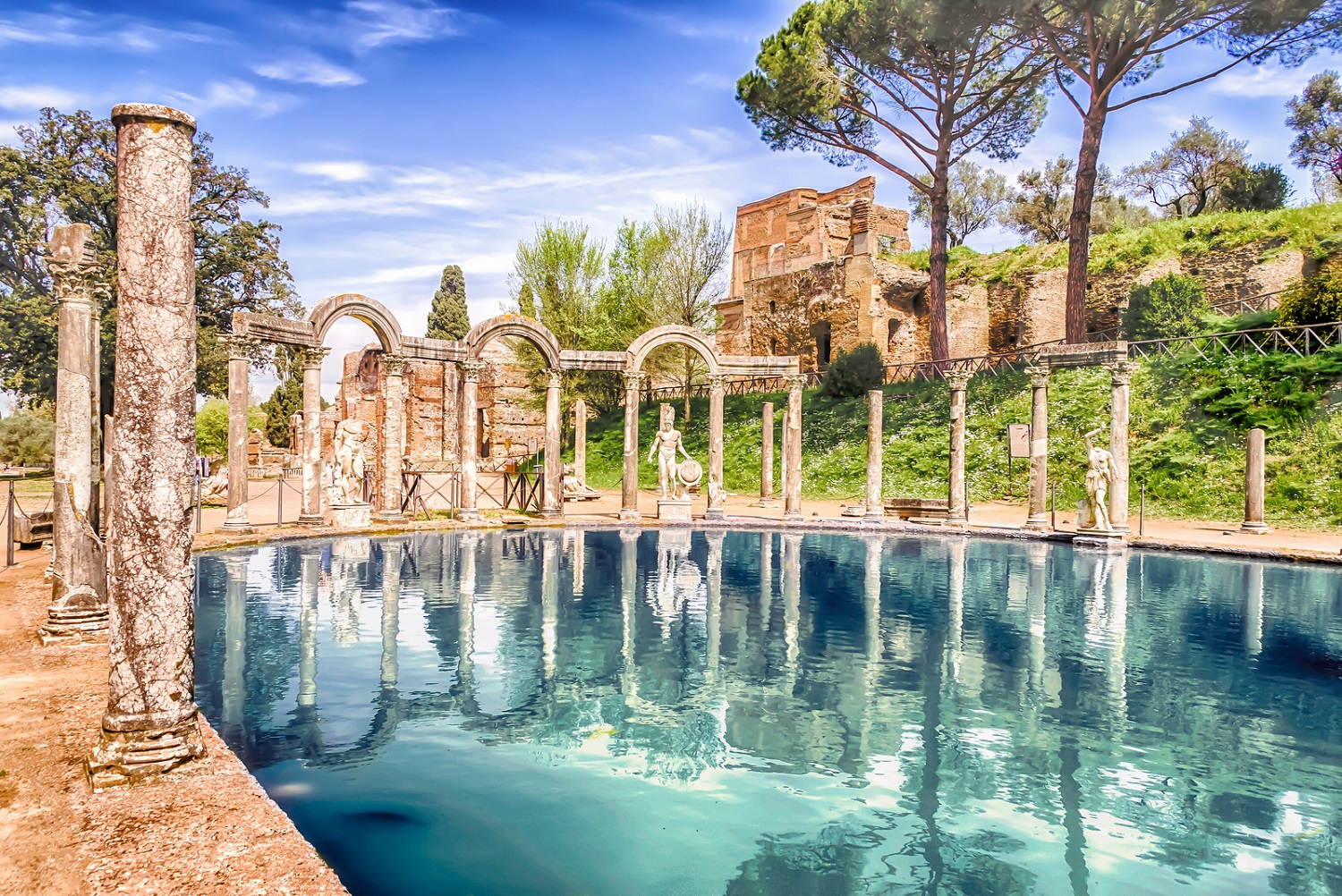 villa adriana tivoli italie