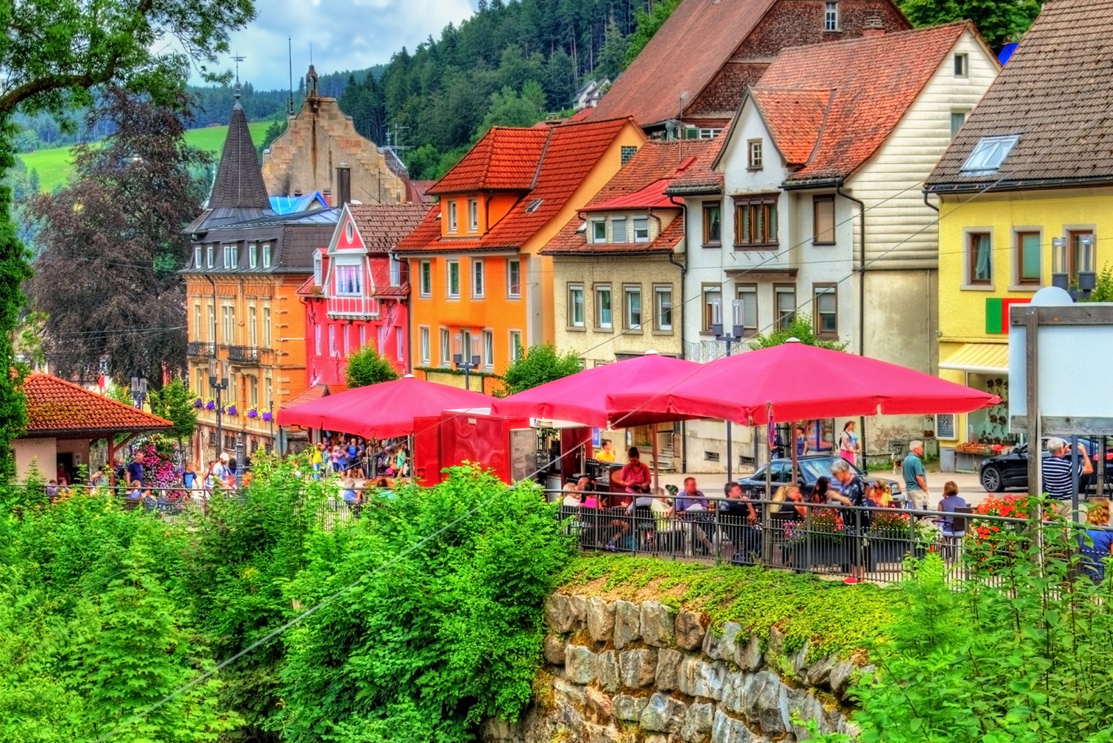 gutach rivier in triberg, zwarte woud