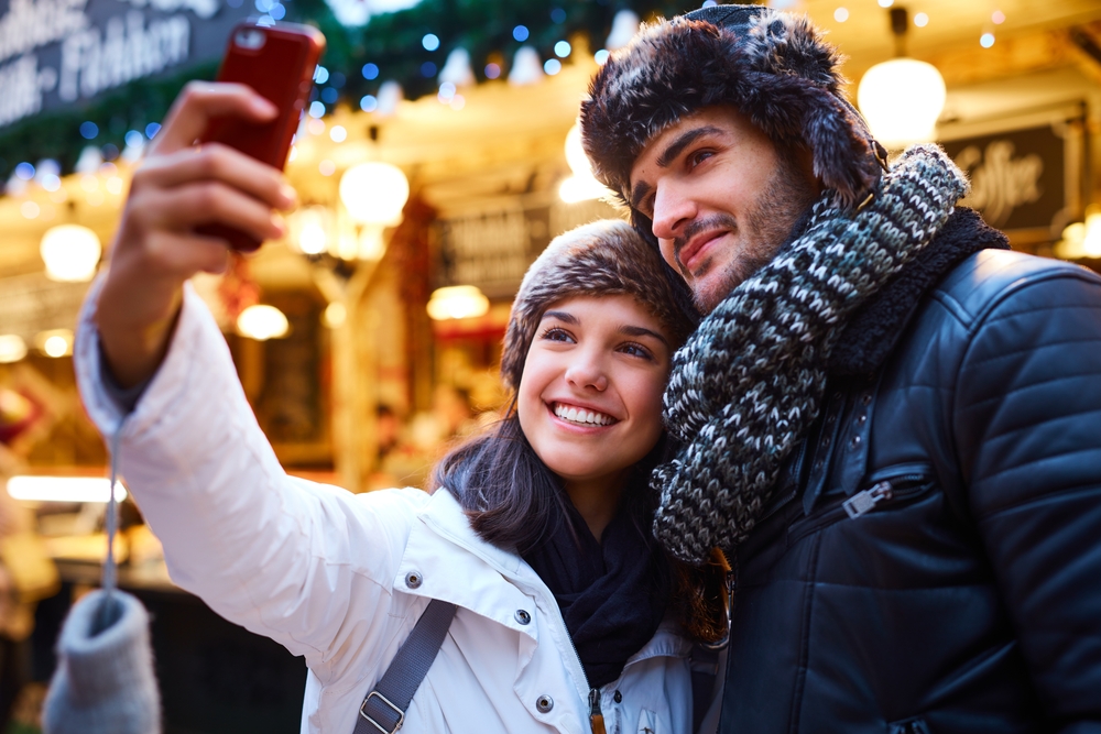 selfie marche de noel