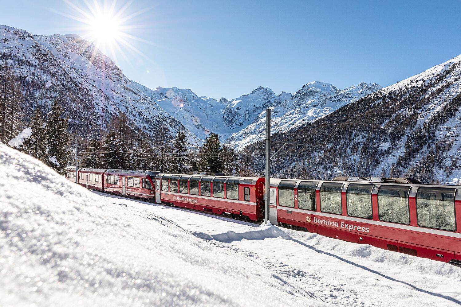 Bernina Express in de Montebellokurve